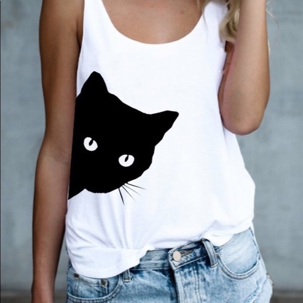 Cute cat tank top